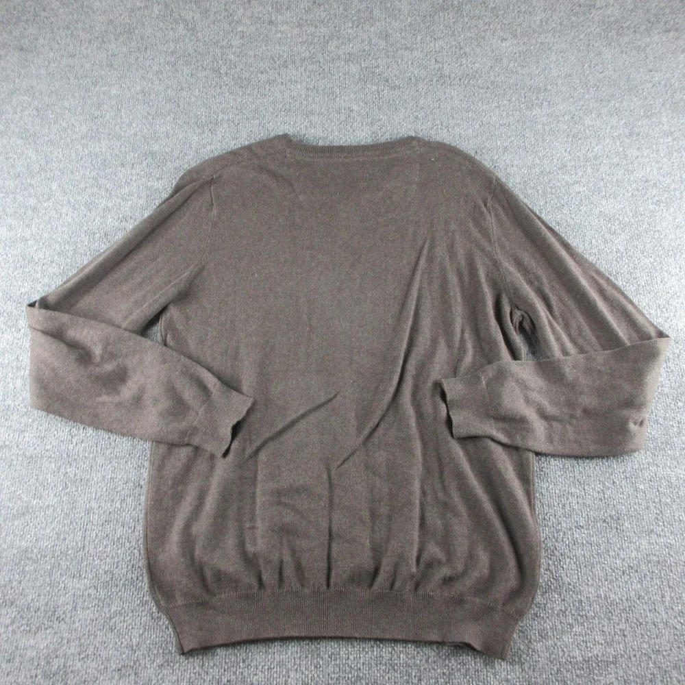 Southern Marsh Sweater Mens M Brown V Neck Cotton Knit Pullover Duck Logo